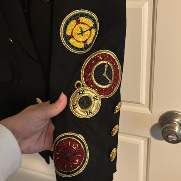 Vintage Escada Rare Collectible Clocks Blazer Jacket - Picture 6 of 15